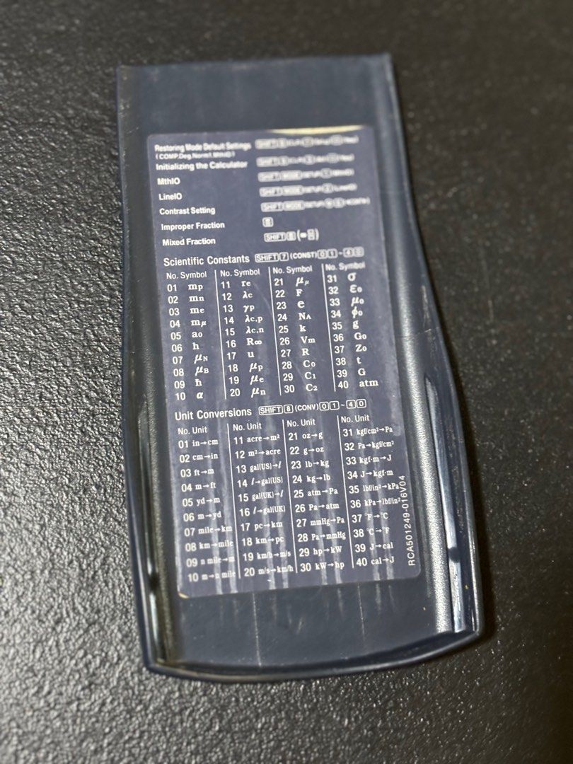 Scientific Calculator - Casio Fx 991 ES (Category: Other Mobile & Gadget Accessories) located in Manila. Submitted by elizabeth-declutter (Listing ID 1383145063, Image 3). Description: 50% LESS THAN SRP Casio Scientific calculator All buttons working Flaw: medyo violet yung screen May scratches .
