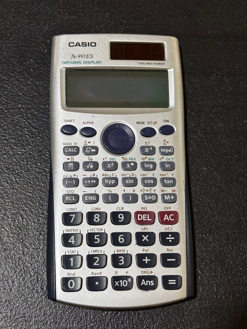 Scientific Calculator - Casio Fx 991 ES (Category: Other Mobile & Gadget Accessories) located in Manila. Submitted by elizabeth-declutter (Listing ID 1383145063, Image 2). Description: 50% LESS THAN SRP Casio Scientific calculator All buttons working Flaw: medyo violet yung screen May scratches .