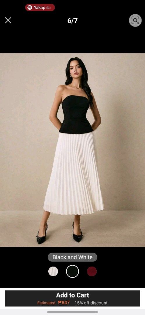 Shein Formal Set (Category: Sets or Coordinates) located in Valenzuela. Submitted by randomlyn (Listing ID 1383088137, Image 1). Description: rfs: skirt too long i'm only 5'1 and the skirt is floor lengtg for me size is medium it's unused.