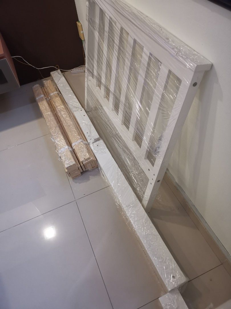 Single Solid wood bed frame x2