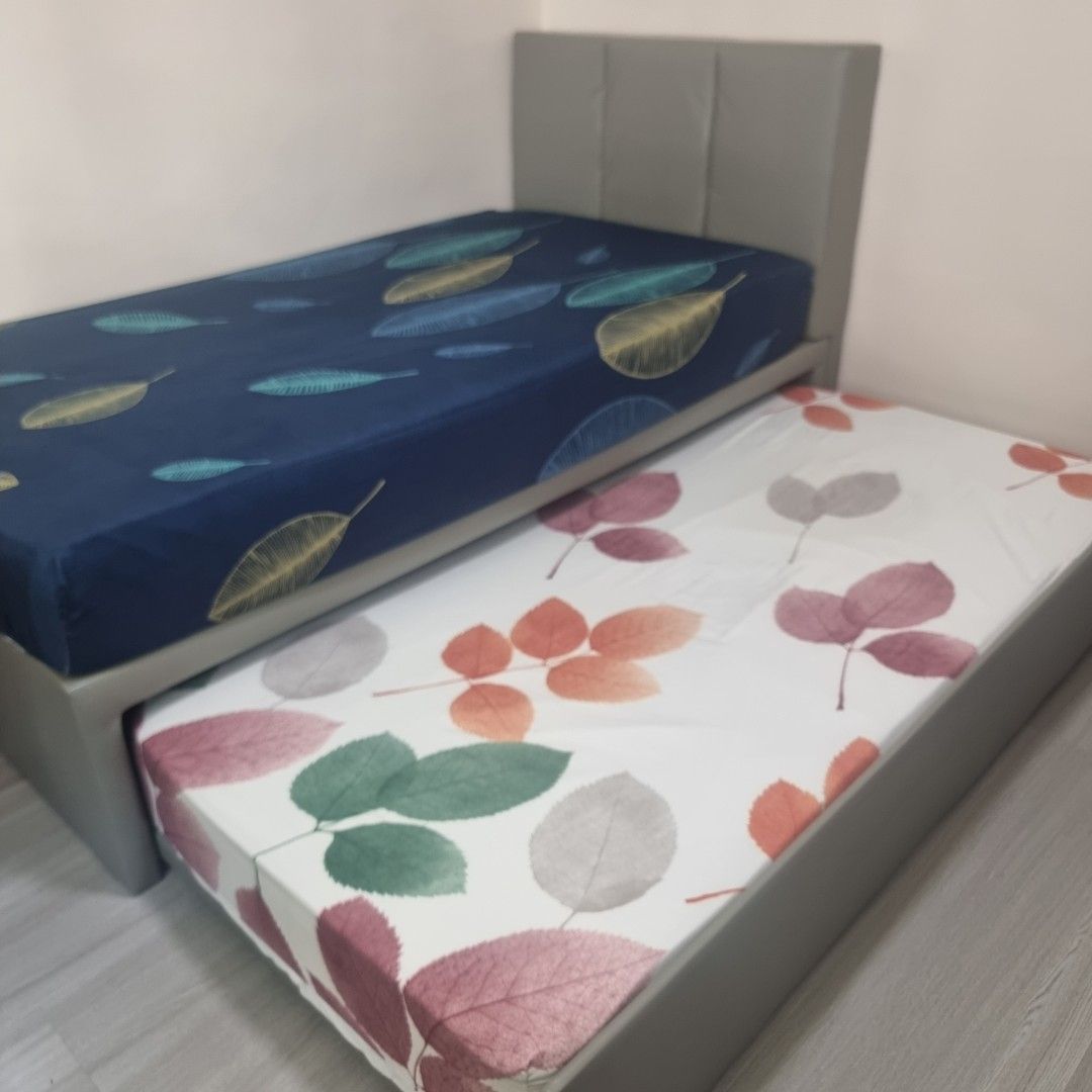 Super single bed frame with single pull out bed frame.65075080214913112