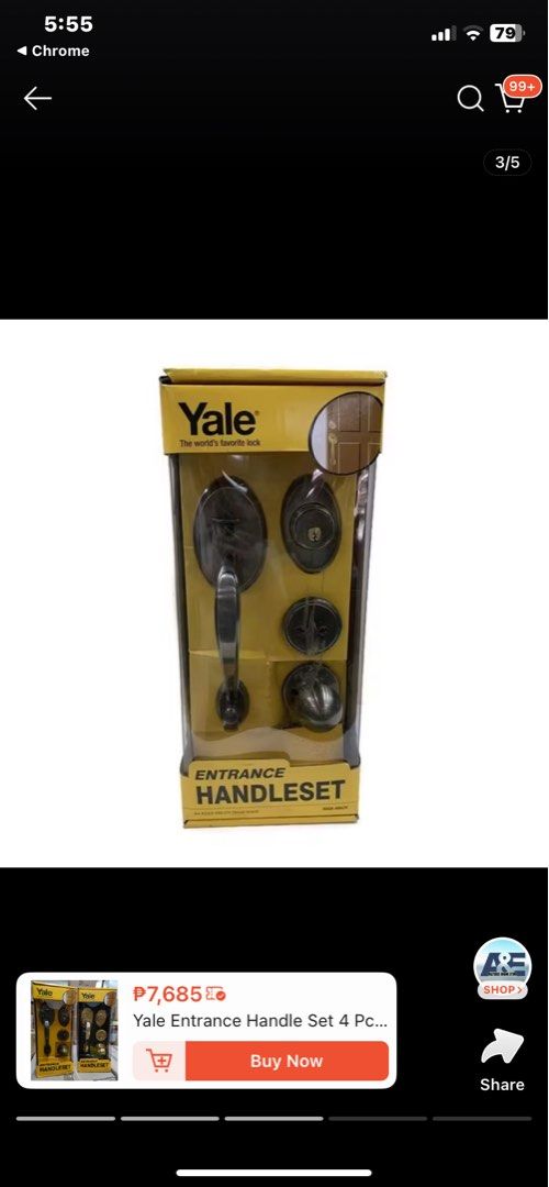 yale entrance door lock (Category: Locks, Doors & Gates) located in Bulacan. Submitted by antoletsanchez10 (Listing ID 1383213103, Image 1). Description: almost 7 months lng nagamit in very good condition RFS nagpalit ng doorlock nag smart lock n slightly negotiable.