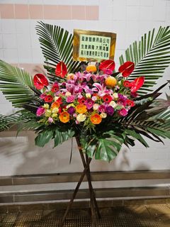 橙色開張花籃$500一個（未計運費） #開張花籃#開張花牌#太陽花