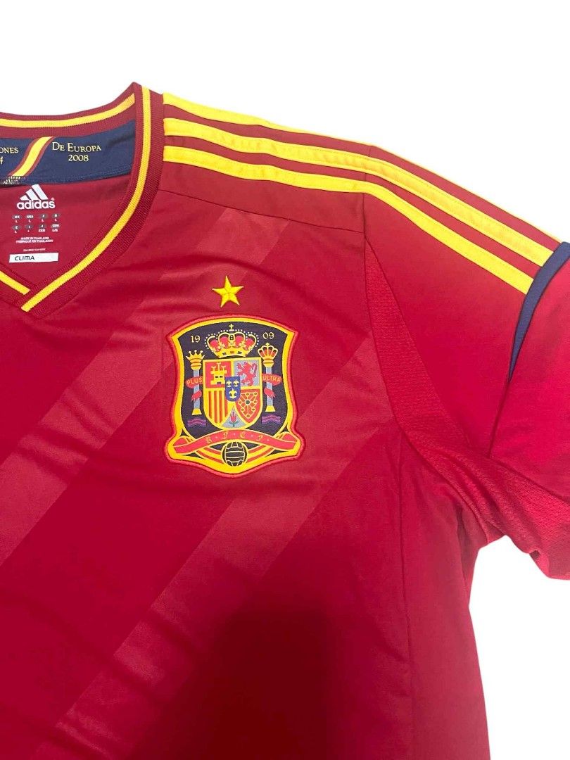Original Adidas Jersey Spain. Sizes Small and Large. (Category: Tshirts & Polo Shirts ) located in Taguig. Submitted by little_toto (Listing ID 1380266561, Image 3). Description: 100% original Adidas. 100% brand new. Never used. Factory pull out, old stock. Size: Large dimensions: length: 30 inches, width: 22 inches. Small dimensions: length: 28 inches, width: 19 inches. Embroidered Adidas logo. Featuring Adidas climacool technology. Issue: - han