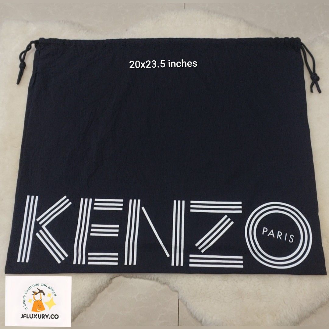 Authentic Kenzo Dust bag 20x22.5 inches (Category: Luxury Bags & Wallets) located in Manila. Submitted by jfluxury.co (Listing ID 1383335629, Image 1). Description: excellent condition no flaws bought in Japan 🇯🇵 💯% Authentic. 😊 Money back guarantee. 😊 Clean and ready to use na..