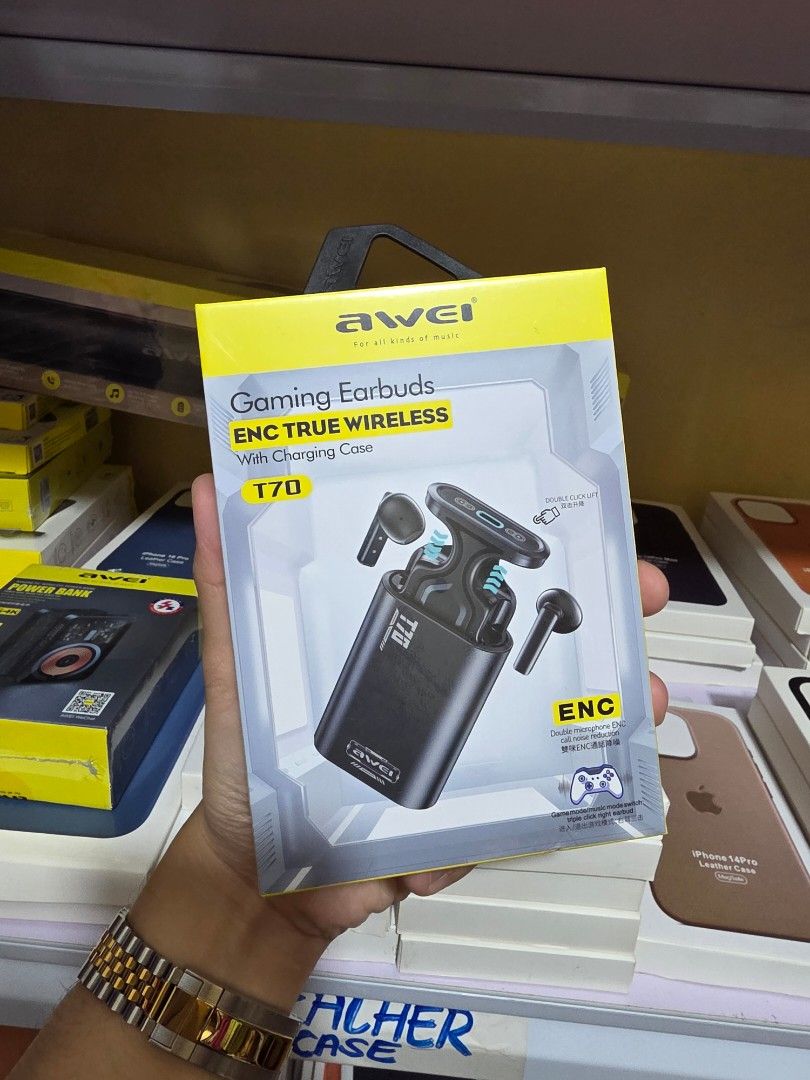 Awei T70 Gaming Earbuds Wireless Earphones (Category: Earphones) located in Manila. Submitted by APPLEGOALS (Listing ID 1383369926, Image 3). Description: ONHAND ITEMS 🔥 45 minutes delivery only PM US NOW ! Guaranteed Fast Transaction 🚄 Available For Lalamove Nationwide 🛵 TONDO MANILA LOCATION 📍 Original Brandnew Item ! For nationwide Delivery LBC and J and T Delivery 🚚 "All Items that we list ONHAND We will Delete it once this is sold".