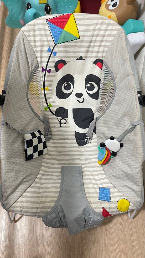 Baby Einstein Infant Bouncer Seat (Category: Cots & Cribs) located in Manila. Submitted by queensellsstuff (Listing ID 1383440810, Image 3). Description: Detachable play accessories. Washable and removable beddings, stains are removable but I just opted not to wash anymore since I'm letting it go. No batteries included and never really used the vibration feature since baby hates it..