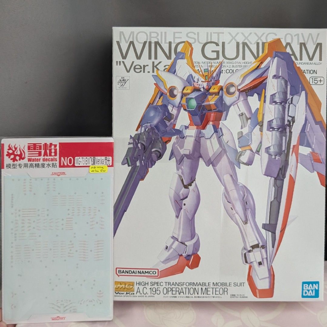 [In stock] MG 1/100 XXXG-01W Wing Gundam (Ver. Ka) + FlamingSnow waterslide (Category: Gundam Model Kits) located in Singapore. Submitted by zakusg (Listing ID 1379587175, Image 1). Description: Webshop: https://zakusg.com/ Tele Channel: t.me/zakusg IG: @zaku.sg WA: 9101+3929 Tele: @zacyeow 52 - MG Wing Gundam (EW/ Ver. ka) + Flamingsnow waterslide Bundle 6 - FlamingSnow waterslide Don't see any you like? Or want some hard-to-find ones? Chat with