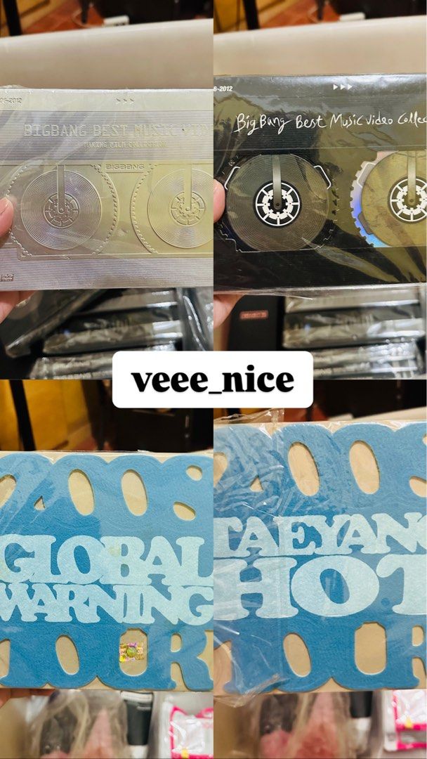 BIGBANG CONCERT DVDS (Category: CDs & DVDs) located in Quezon City. Submitted by venicelouisevicente (Listing ID 1383282704, Image 2). Description: DAESUNG Bundle - ₱2,500 Music Video Collection bundle - ₱1,500 Global Warning Tour -₱700 Vol 1&2 bundle - ₱1,500 Photobook A to Z - ₱1,000 YG Family Bundle - ₱2,000 A+ -₱1,000 Electric Tour PB - ₱500 Taeyang bundle ₱3,000 Bigshow 2009-2011 bundle -₱3,000 Alive tour and photobook bundle - ₱4,000 MADE j