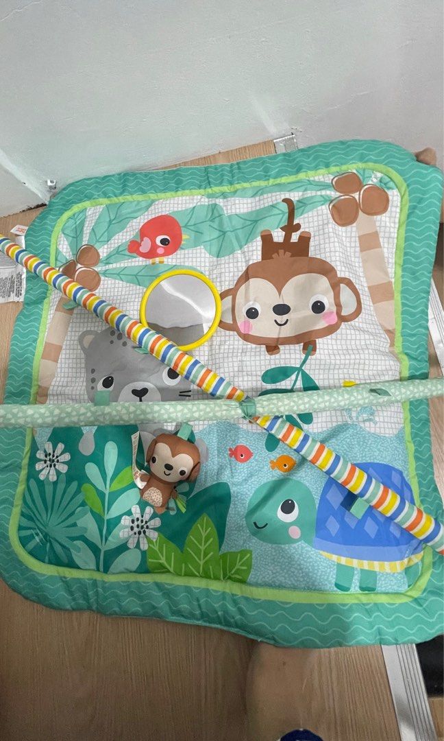 Bright Starts Baby Activity Gym (Category: Infant Playtime) located in Manila. Submitted by queensellsstuff (Listing ID 1383439479, Image 3). Description: - Arches are complete and functional but need cleaning. - Missing some toy attachments (only monkey and mirror are included) Original price is ₱2.5k.