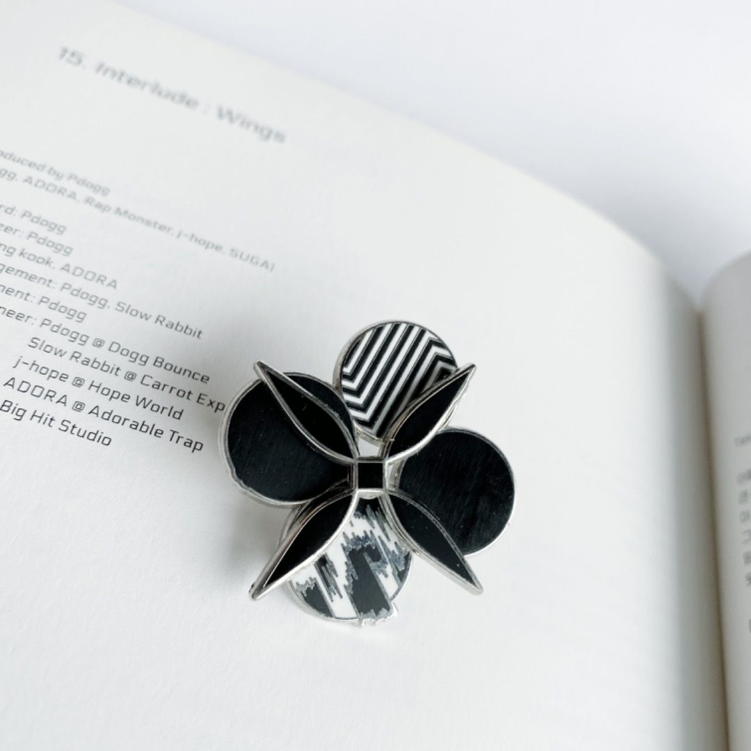 BTS Wings Album Enamel Pin (Category: K-Wave Merchandise) located in Rizal. Submitted by eissejes (Listing ID 1383412926, Image 3). Description: Details: - 1.3 inch x 1.6 inch - Hard Enamel - Silver Plating - 6.5 Inches Detachable Chain - Convertible Pin (Collar Pin or Stacked Pin).