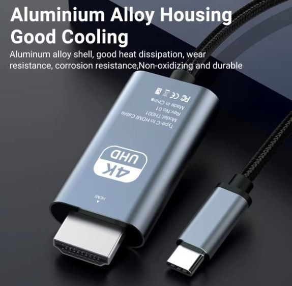 [Can use CDC Voucher!] USB C Type C to HDMI HDTV Cable Ultra HD Cable Converter Adapter for Phone iPhone TV Laptop Projector MacBook iPad PC63211854802561114