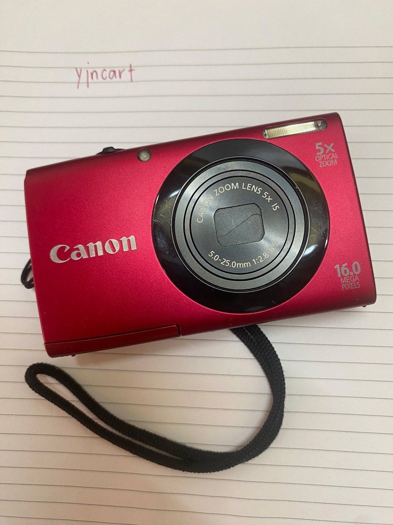 Canon Powershot A3400 IS Red (Category: Cameras) located in Manila. Submitted by yjncart (Listing ID 1383373037, Image 1). Description: Canon Powershot A3400 IS Red ☆ ₱7499 (negotiable) ✧ 16 MP ✧ Touchscreen ✧ Has red light when using flash ✧ 5x zoom ✧ 720p HD video ✧ Body condition: 8/10 ✧ Functions: 10/10 No working issue! ✧ Wide range of modes for taking pics! 📌 Inclusions ✧ strap ✧ sd card ✧ charger ✧ battery ❗️No return/refund 📍Manila base