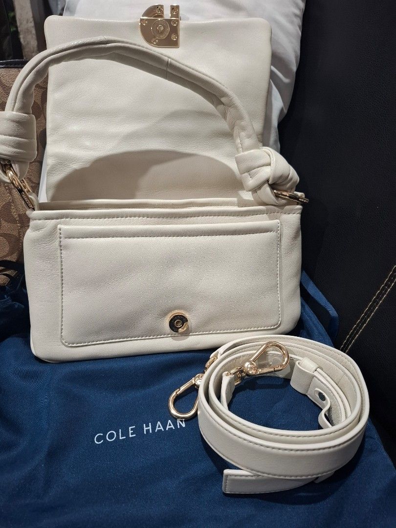 COLE HAAN 3 WAY Quilted Shoulder Bag (Category: Luxury Bags & Wallets) located in San Juan City. Submitted by cheesecakee09 (Listing ID 1383379363, Image 2). Description: •from JAPAN •not used with slight flaws on logo The Quilted Shoulder Bag is equal parts style and function, combining a soft Napa leather exterior and quilted detailing, with a washable nylon interior featuring organizational pockets to keep all the essentials handy. Worn as a c