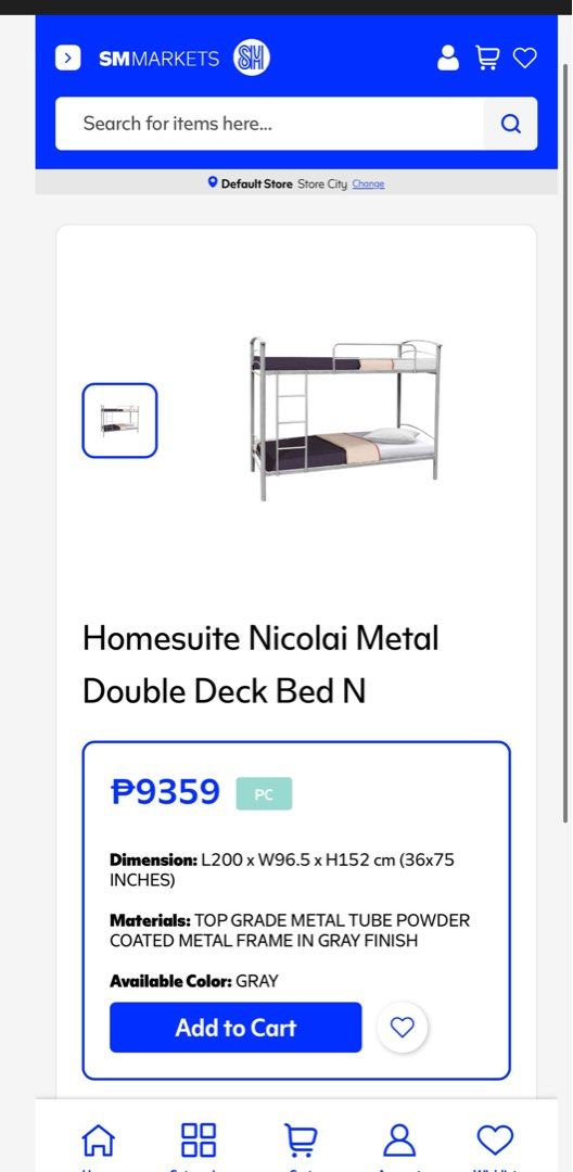 Double Deck Bunk Bed - Single (Category: Bed Frames & Mattresses) located in Manila. Submitted by shop._cl (Listing ID 1383447039, Image 2). Description: Like new condition, goods pa yung mga bakal and naka wrap pa ng plastic ung ibang parts. For single size mattress. Mattress not included. No box DM for actual photos. ₱5,000 LAST PRICE Preferably meet up around Bulacan and near provinces or pick up only Rfs: will buy a new bed frame.
