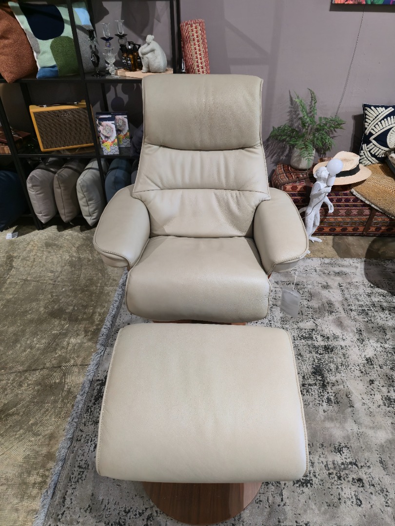 Estella Recliner Lounge Chair - Royal Tahitian Cream, Furniture & Home ...