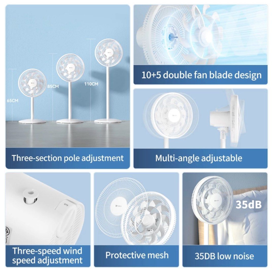 Standing Fan Simplus Fan standing and desk, Furniture & Home Living, Lighting & Fans, Fans ...
