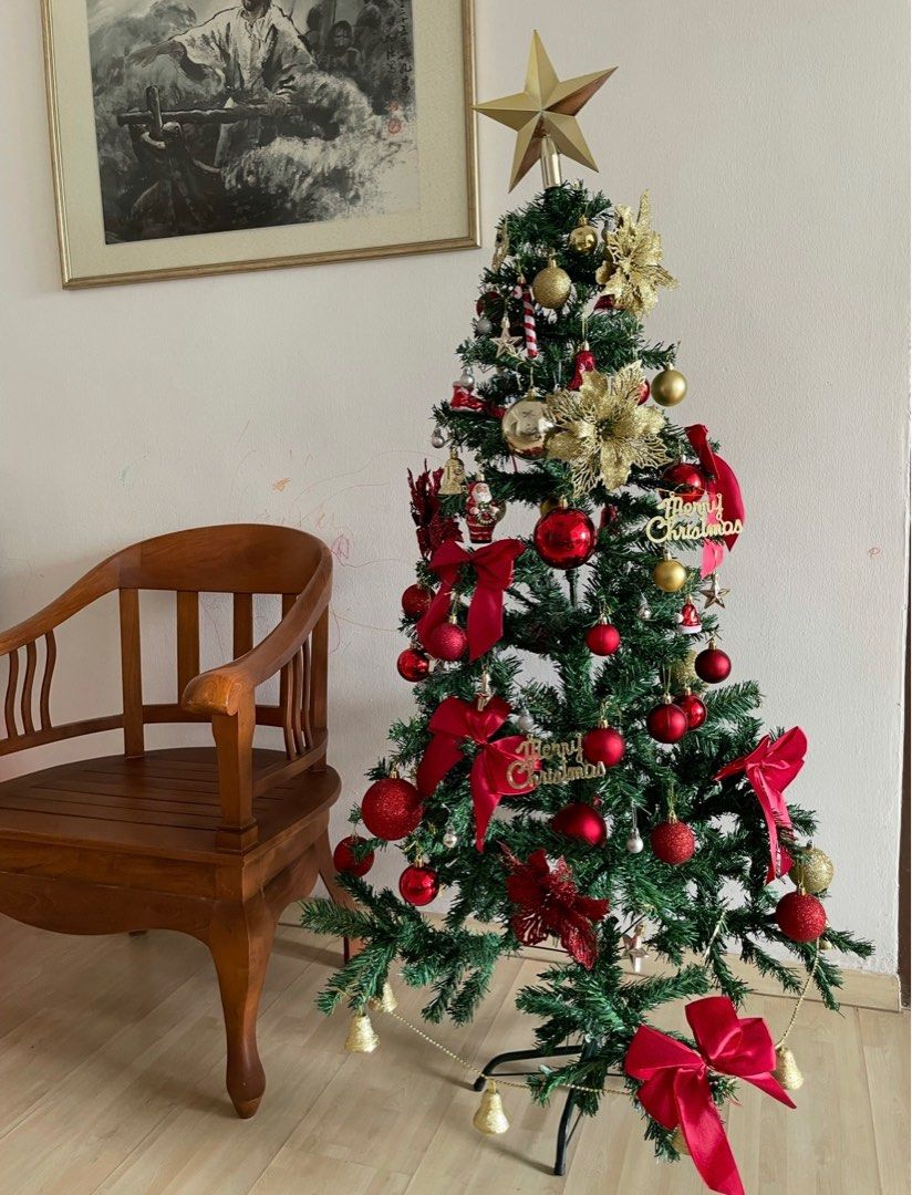 Festive Christmas Tree with Decorations