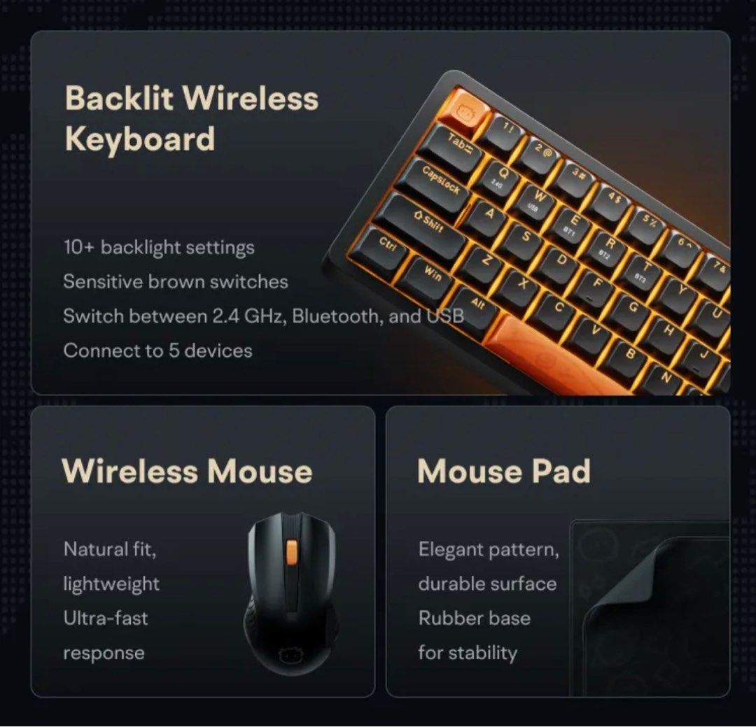 FUTU FAMILY Mechanical Keyboard and Wireless Mouse Set63205312162690112