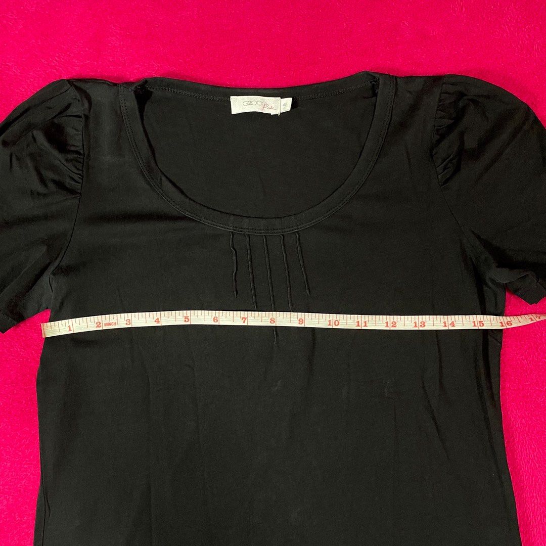 G2000 Black Mini Puff Sleeve Tee Shirt (Category: Shirts) located in Davao. Submitted by ourlovedthing (Listing ID 1383441906, Image 3). Description: Nice fabric! Fits Sizes: XXS to Semi-L (L on tag); see photos for measurements Condition: 9/10 (no flaws & in great condition) Please manage your expectations as this is a preloved item. What you see is what you get. Flaws are stated, otherwise the item is in great condition. *Color may vary due to 