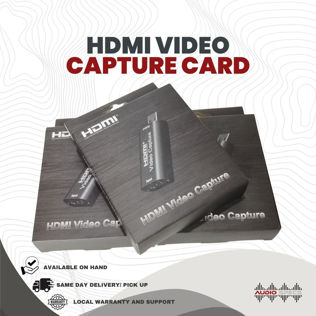 HDMI Video Capture Card (Category: Webcams) located in Quezon City. Submitted by allanpauco (Listing ID 1071677468, Image 1). Description: Audio Video Capture Cards HDMI to USB 2.0 1080P, Record via DSLR, Camcorder, Action Cam for Game/Live Streaming 💕Brand new units available on hand 💕Available for pick-up or shipping courtesy of buyer Specifications: · Input resolution 3840×2160@30Hz · Output resolution 1920×1080@30Hz · Interface: USB 2.0 · V