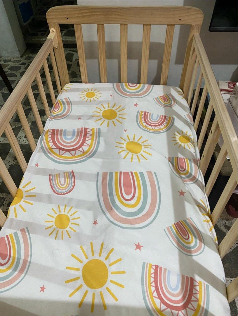 IKea Crib with diaper changing rack (Category: Cots & Cribs) located in Quezon City. Submitted by ianediamzon (Listing ID 1383375154, Image 2). Description: Thick and Customize Cushion Include diaper changing rack .