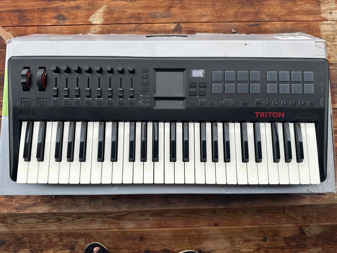 Korg Triton Taktile‑49 (TRTK‑49) (Category: Computer Keyboard) located in Antipolo. Submitted by dbnasrn (Listing ID 1383388977, Image 1). Description: Condition Used - like new Inclusions : Triton Taktile unit (49-key model) USB cable Owner’s manual With box Freebie!!! KORG PS-3 Pedal Switch SLIGHT NEGO !! RFS : DECLUTTERING LOCATION : LOWER ANTIPOLO.