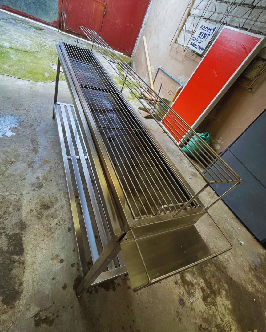 Large Stainless Steel Charcoal Grill (Category: BBQ, Grills & Hotpots) located in Cainta. Submitted by minimalist_trend (Listing ID 1381733358, Image 3). Description: Description: Make your weekend cookouts legendary with this oversized stainless steel BBQ grill table. Built to handle serious grilling with ample cooking space and built-in storage shelves for all your tools and trays. Pang-negosyo o barkada hangouts? This is it. Specifications: Ma