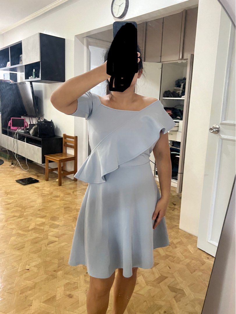 Light blue dress (Category: Dresses) located in Quezon City. Submitted by wantstodeclutter (Listing ID 1383400969, Image 1). Description: Never used just washed S-M Dress Dress is above my knees I’m 5ft for reference Powder Blue Light Blue Color Last Price Posted .