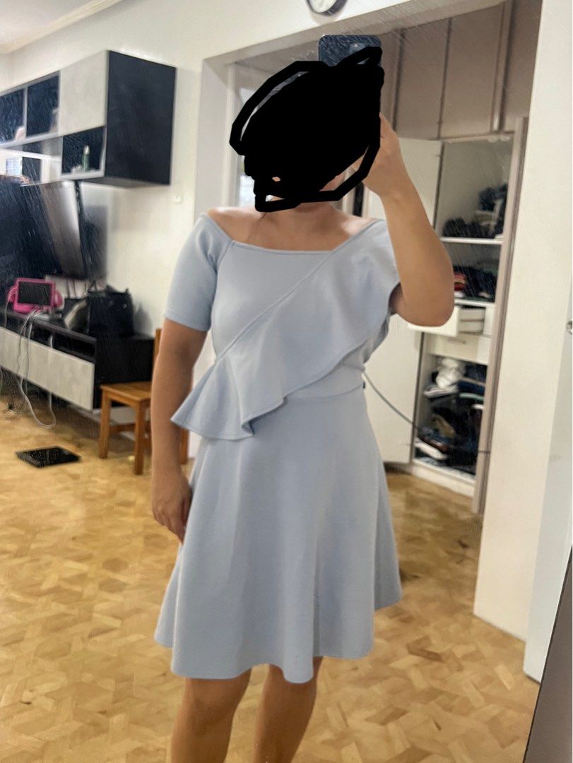 Light blue dress (Category: Dresses) located in Quezon City. Submitted by wantstodeclutter (Listing ID 1383400969, Image 2). Description: Never used just washed S-M Dress Dress is above my knees I’m 5ft for reference Powder Blue Light Blue Color Last Price Posted .