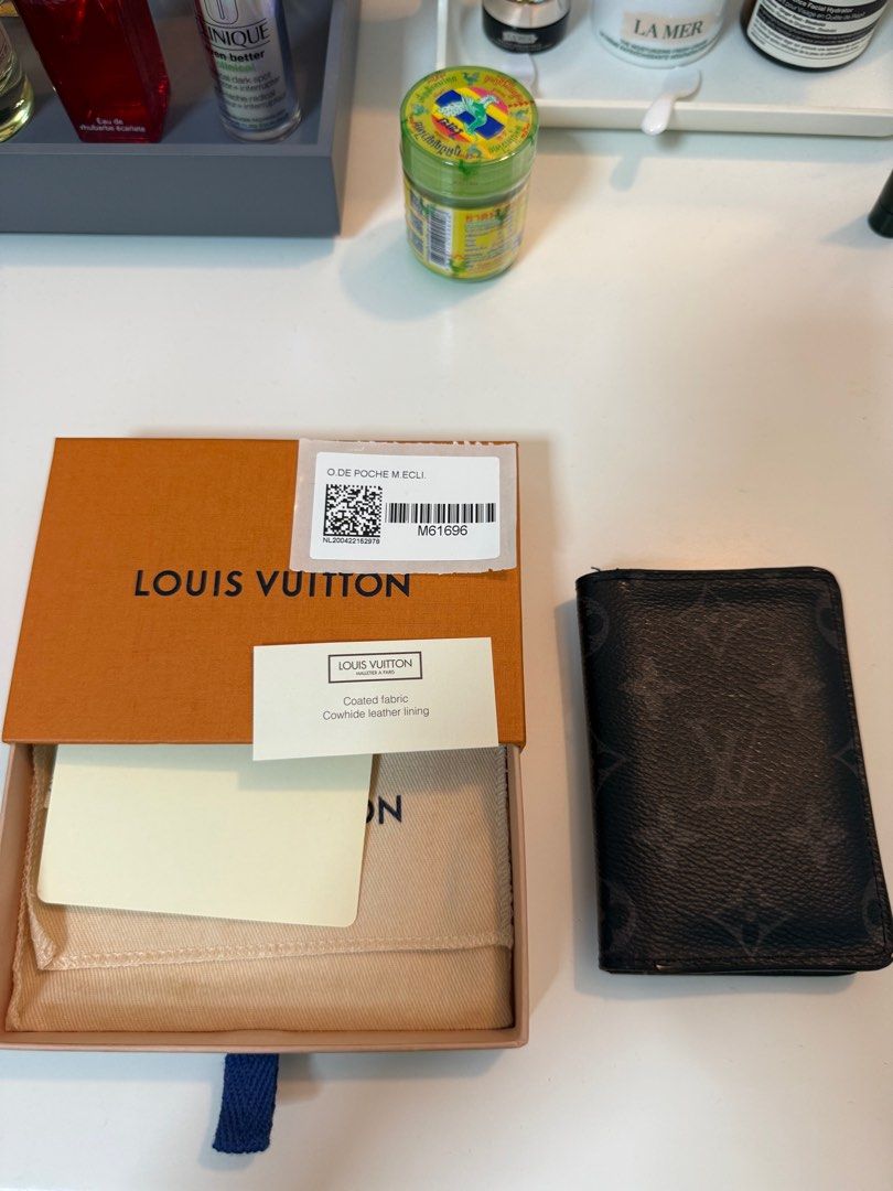 Louis Vuitton Pocket Organizer Monogram Eclipse M61696, Luxury