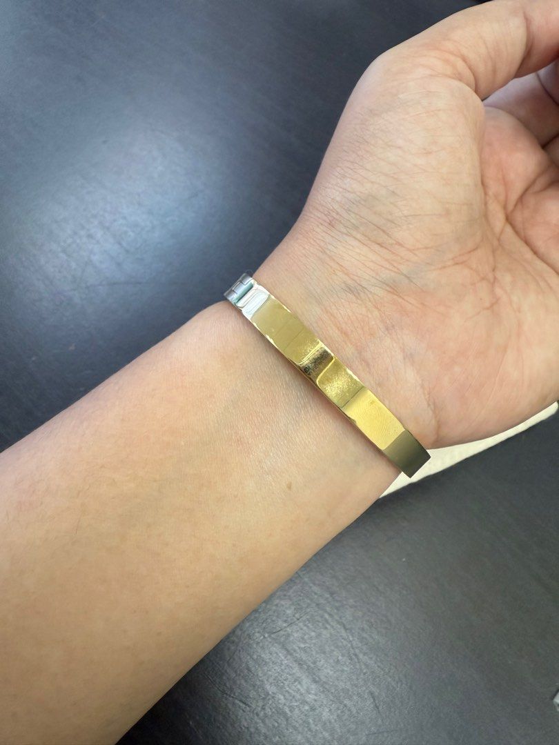 LV Bangle (Category: Bracelets) located in Kuala Lumpur. Submitted by secondstory.studio (Listing ID 1383282913, Image 2). Description: LV Bangle Authenticity: Not an original LV design, but crafted using authentic Louis Vuitton leather. Condition: Like new – worn only 2-3 times on special occasions. Well cared for. Size: Approximately 6cm in diameter (refer to attached photo for reference). Price: RM95 (postage not included) .