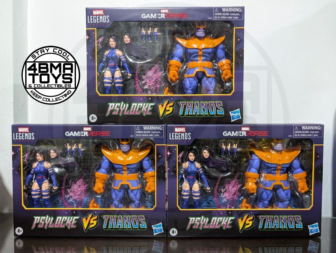 Marvel Legends Gamervese Psylocke Vs Thanos (ON HAND) (Category: Figurines & Statues) located in Mandaluyong City. Submitted by 4bma_toys (Listing ID 1383389963, Image 1). Description: ✓ON HAND ✓MISB Psylocke Vs Thanos - 4999 -PSYLOCKE ONLY - 3799 -THANOS ONLY - 1799 •Mode of Payment: BDO, BPI, or Gcash •Note: 3 days reservation only. (Unless paid in full) •Can be delivered thru: -Lalamove, Grab, Angkas, Etc. at buyer's cost. -LBC Direct or COP S