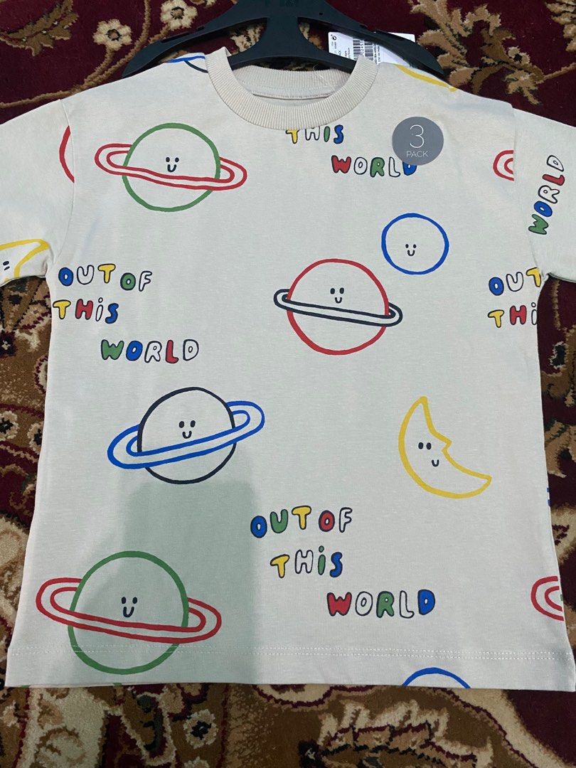 Next space shirt (Category: Babies & Kids Fashion) located in Batu Pahat. Submitted by msarah_yatim (Listing ID 1383319814, Image 1). Description: Size 3-4y Cutting baggy .