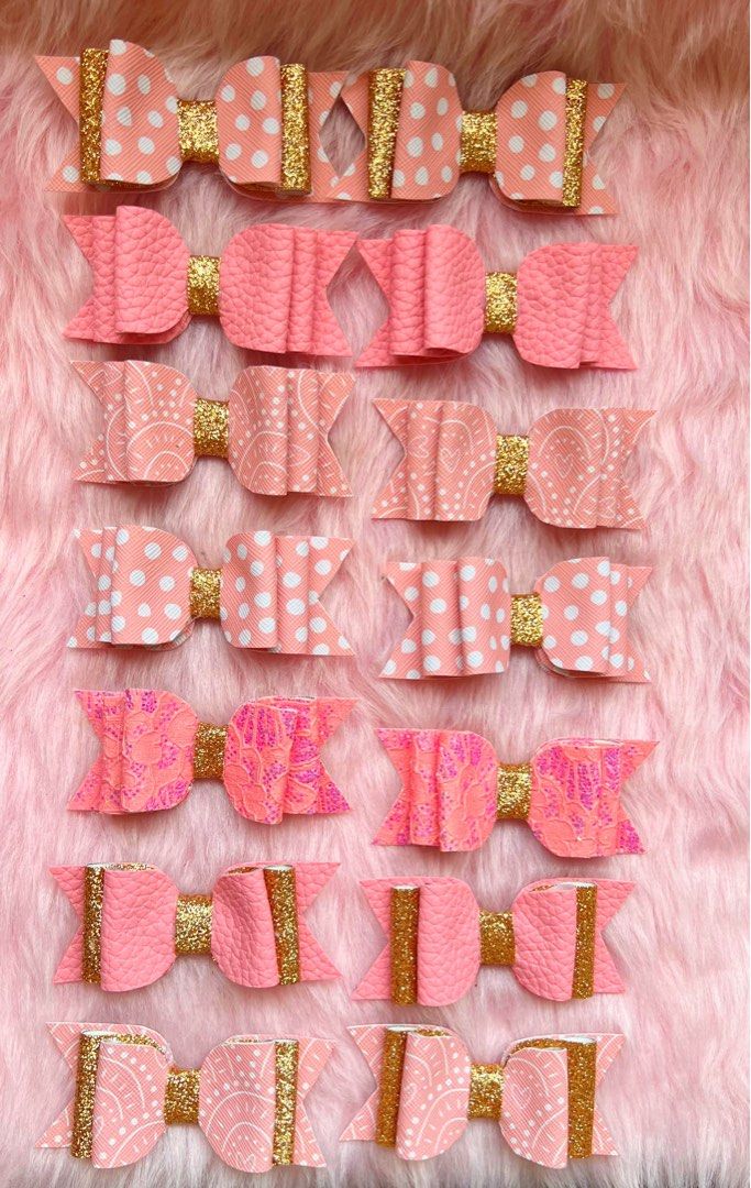 Pink series hair bows (Category: Babies & Kids Fashion) located in Cavite. Submitted by pumpkin_potato (Listing ID 1383326638, Image 2). Description: 200 per set.