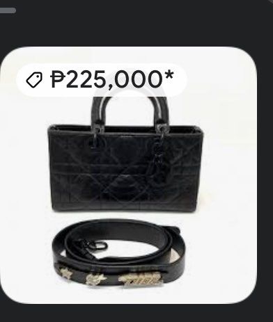 PRELOVED LADY DIOR MEDIUM Size😍 (Category: Luxury Bags & Wallets) located in Bacolod City. Submitted by chuchaystuffs (Listing ID 1383309934, Image 1). Description: Ganda pa this galing Japan surplus , self authentication is advised . Ganda Nya so mahal on retail price . Comes with sling pa.