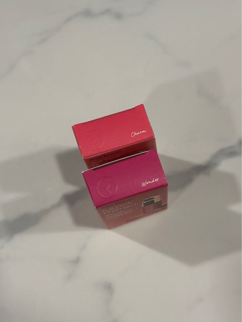 Rare Beauty Mini Soft Pinch Liquid Blush (Category: Makeup) located in Cebu City. Submitted by twixbabyy (Listing ID 1383420478, Image 2). Description: Shades: Charm & Wonder 💗 ✿ ₱1,190 each ✿ Follow us on ig @thecrakeclub.