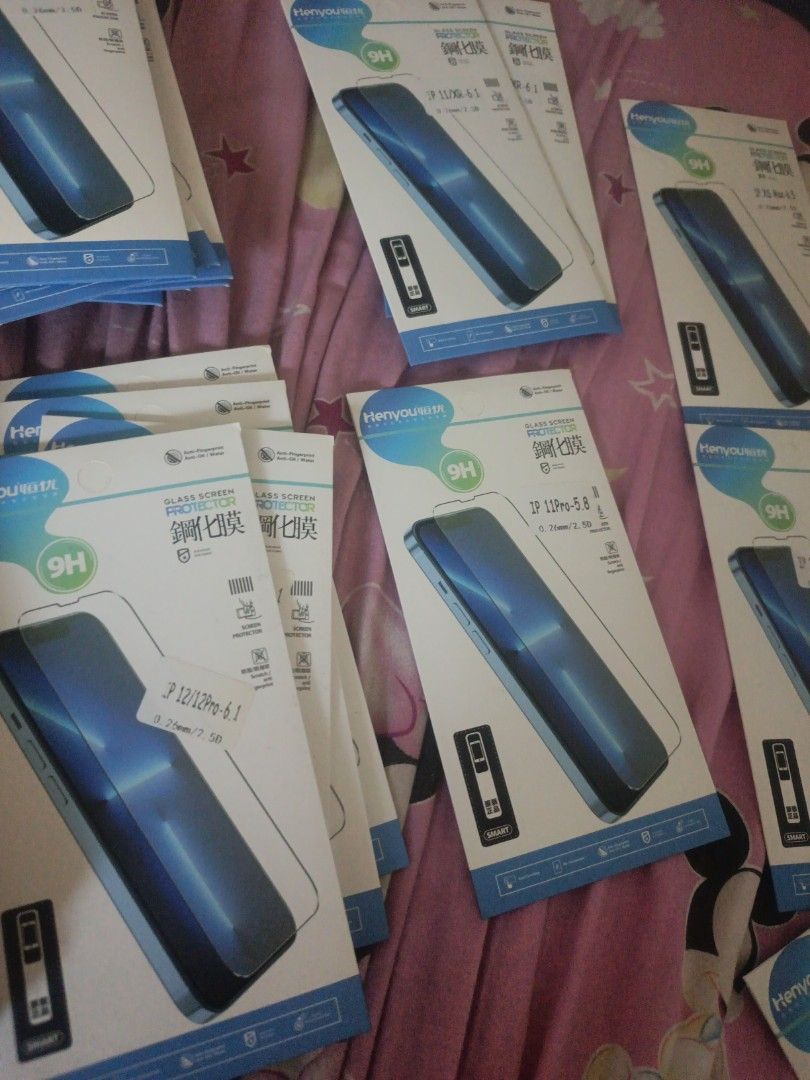 Screen protector (Category: Other Mobile & Gadget Accessories) located in Singapore. Submitted by giantmtb (Listing ID 1383303299, Image 2). Description: IPHONE X/XS - 2 PCS IPHONE 12 PROMAX -3PCS IPHONE 13/13PRO/14 -9PCS IPHONE 11/XR-3PCS IPHONE XS MAX-1PCS IPHONE 12MINI-1 PCS IPHONE 13PROMAX/14 PLUS -1 PCS IPHONE 11PRO-1 PCS IPHONE 12/12 PRO-4PCS IPHONE 15 - 6PCS $2 IPHONE 15 PRO -7PCS $3 IPHONE 15PROMAX-5PCS $3 .