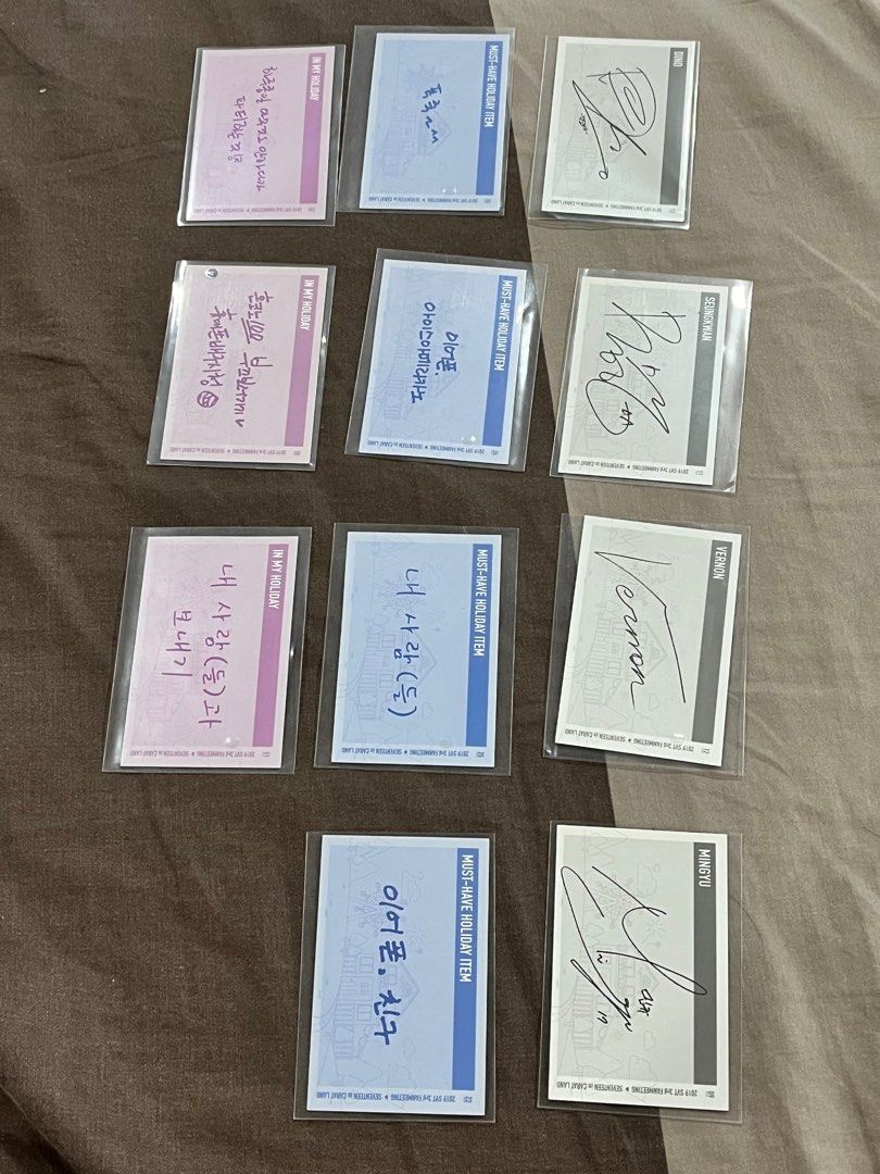 Seventeen 2019 3rd fan meeting (Category: K-Wave Merchandise) located in Manila. Submitted by thismaxx (Listing ID 1383333120, Image 2). Description: seventeen 2019 3rd fan meeting each set ₱200 - ₱250 all for ₱800 ❌ to tingi ✉️ dm to claim, payo only t. vernon seungkwan lee chan dino mingyu pc pcs poca photocard photocards.