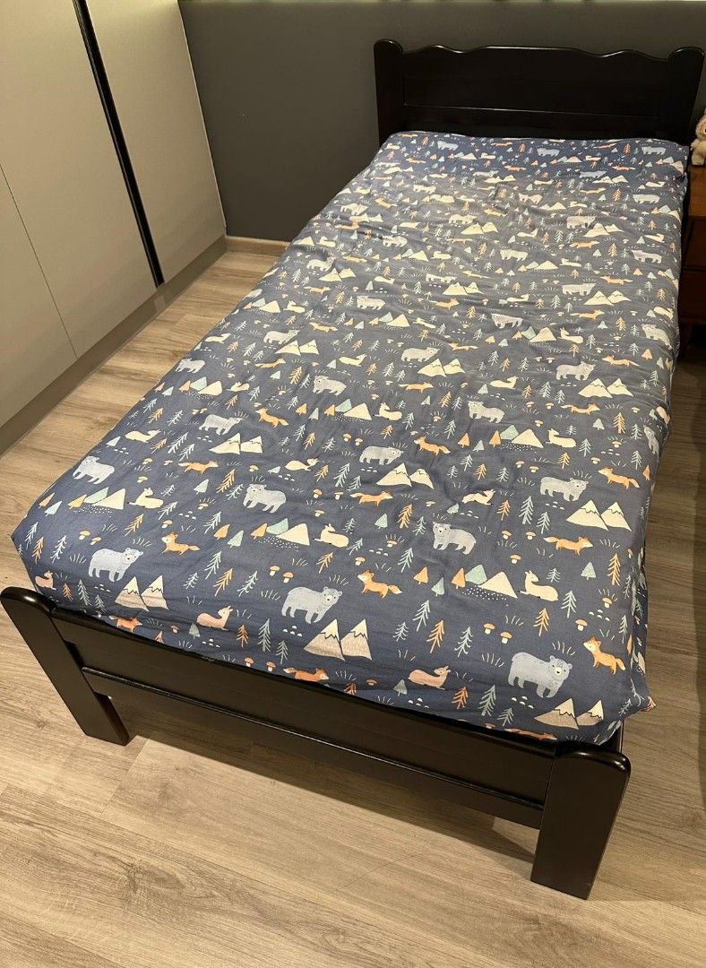 Single bed frame with mattress65075078522755115