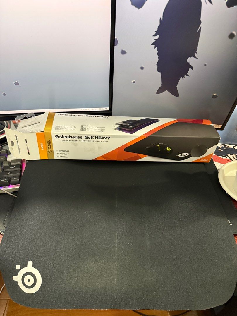 steelseries QcK HEAVY Large (Category: Mouse & Mousepads) located in Quezon City. Submitted by seancorral (Listing ID 1383370730, Image 1). Description: No meetups delivery only. Buyer covers delivery fee. Lalamove/Grab/J&T Gcash/BPI/SeaBank.