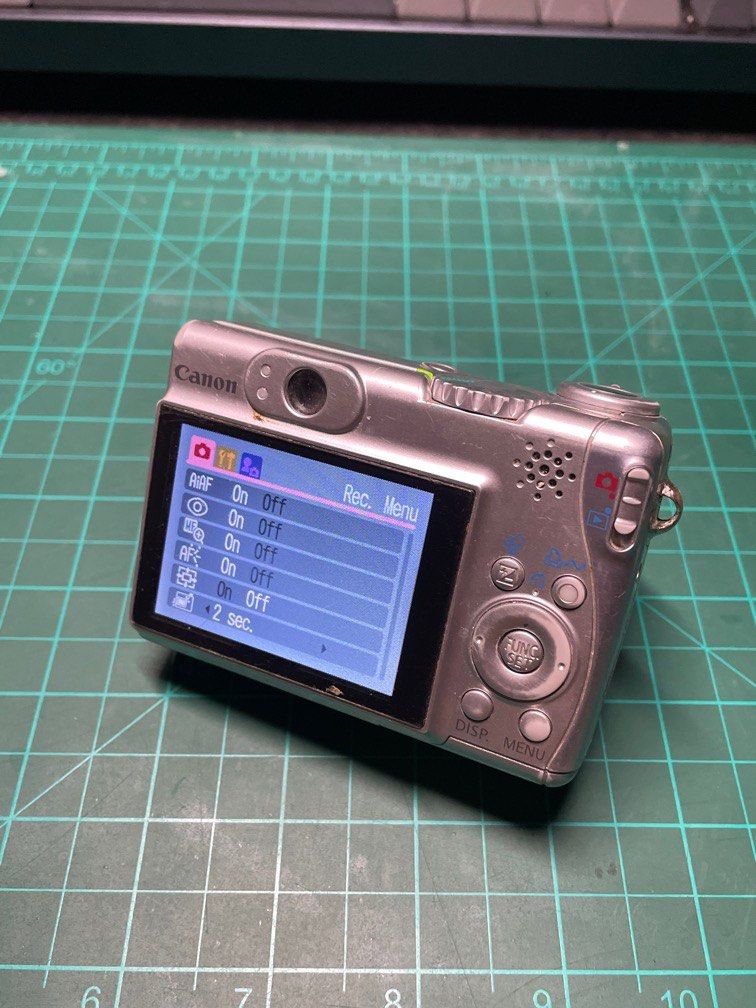 Tested Canon A540 (Category: Cameras) located in Talisay. Submitted by dararaki (Listing ID 1383457732, Image 3). Description: for parts/repair, camera is tested but lens stuck error. can be used for parts replacement as well. super responsive also (will send video) lcd screen - perfect condition body - scratches, no port cover buttons - crisp, faded dials battery compartment- no signs of rust flash - still works fine negotiable ship via jnt/lbc 