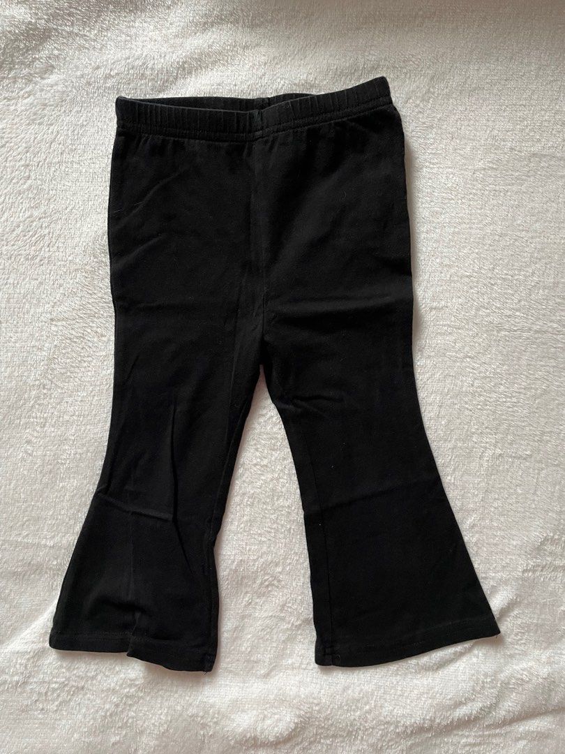 Toddler Girl Black Stretch Flared Pants (Category: Babies & Kids Fashion) located in Quezon City. Submitted by vmariacos (Listing ID 1383300418, Image 1). Description: Size is 12-18 but used by my daughter (petite) until she was 2..