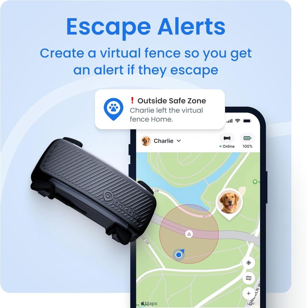 Tractive Smart Dog Tracker | 2025 Edition | Real-time GPS Tracking ...