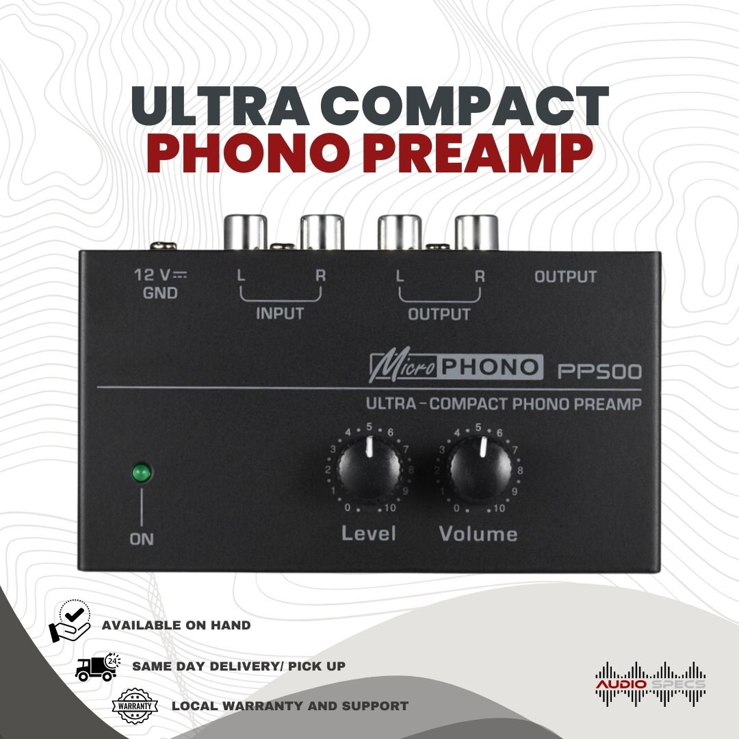 Ultra-compact Phono Preamp Preamplifier with Level & Volume Controls RCA Input & Output 1/4" TRS Output (Category: Other Audio Equipment) located in Quezon City. Submitted by allanpauco (Listing ID 1071287739, Image 1). Description: Features: Ultra-compact phono preamp with metal shell, portable and durable. 2 * RCA (L & R) inputs, 2 * RCA (L & R) outputs, 1 * 1/4" TRS output, multiple connection choices. With level and volume control knobs. For 