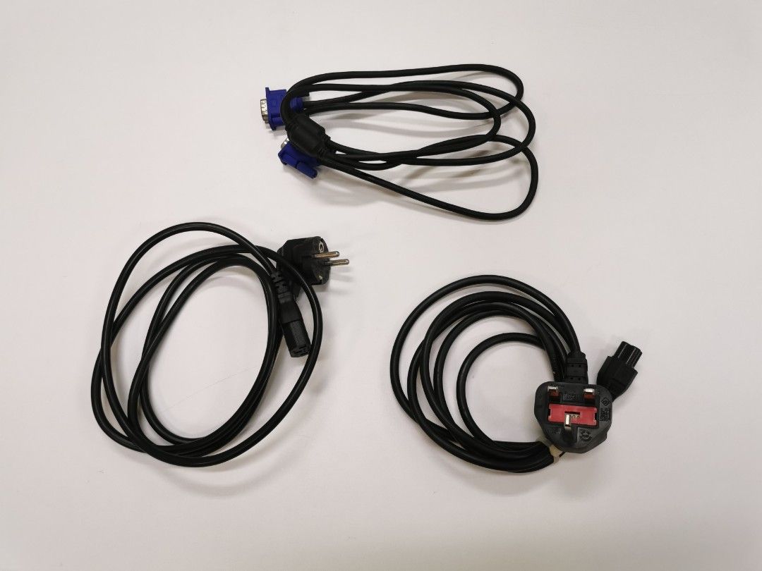 VGA cable and power cable