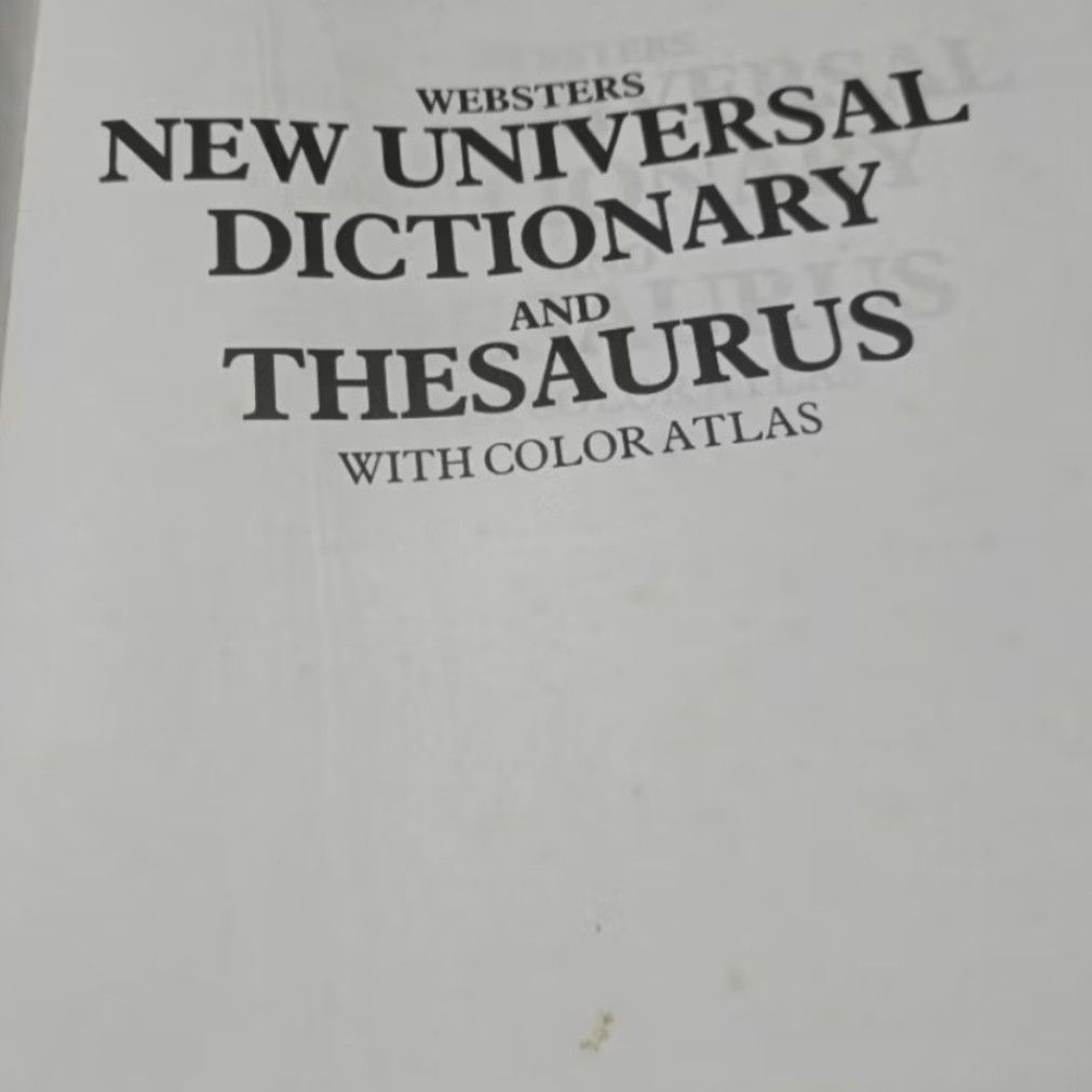 Webster's New Universal Dictionary & Thesaurus with Colored Atlas (Category: Textbooks) located in Saguday. Submitted by _joyce_a (Listing ID 1383427202, Image 3). Description: 📌 Complete pages 📌 Includes dictionary, thesaurus and atlas 📌 Appendices includes grammar & usage, phrase & quotations from Latin, Greek & Modern Foreign languages, words listed by suffix, classified world-lists, the world, time zones, weights & measures, and chemical e