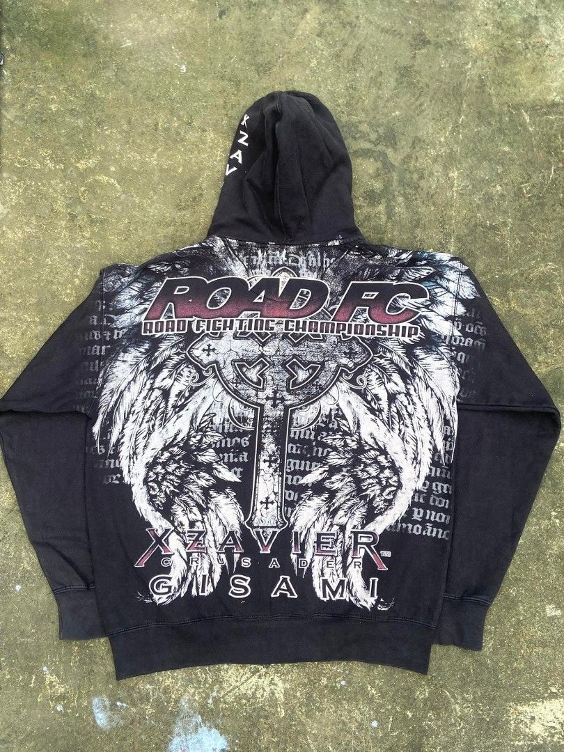 Xzavier Zip Up Hoodie (Category: Coats, Jackets and Outerwear) located in Manila. Submitted by sixbullets (Listing ID 1383356448, Image 2). Description: RUSH 23x27 ignore: affliction, tapout, mma elite, grunge, emo, xzavier.