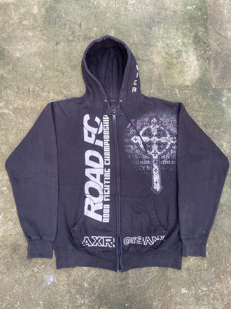 Xzavier Zip Up Hoodie (Category: Coats, Jackets and Outerwear) located in Manila. Submitted by sixbullets (Listing ID 1383356448, Image 1). Description: RUSH 23x27 ignore: affliction, tapout, mma elite, grunge, emo, xzavier.