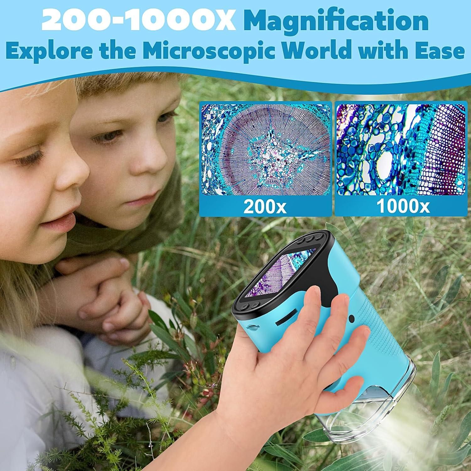 1000X Pocket Microscope for Kids - 4K 2.0